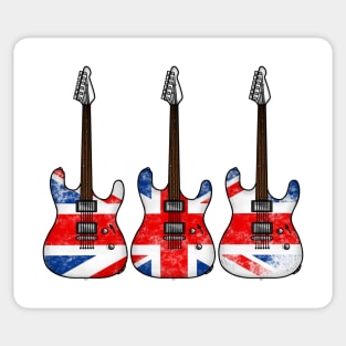 Electric Guitar UK Flag Guitarist British Musician Sticker